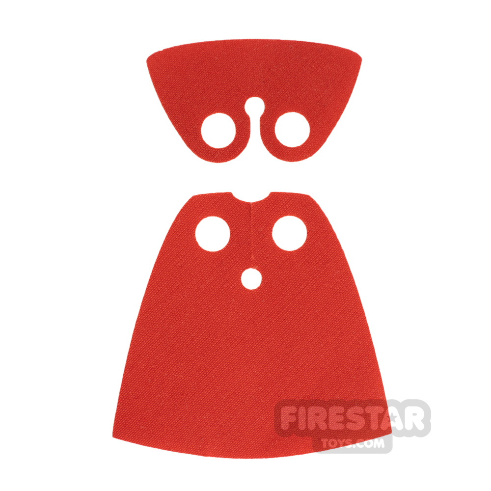Poncho red for Lego Minifigures accessories
